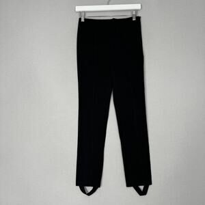 Helmut‎ Lang Pants Womens XS Black Stirrup Slim Leg Trousers Equestrian Ridding